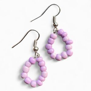 Elegant Pink Beaded Earrings